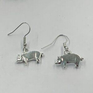 Pig Earring, Piggy, Silly Animal Earring, Hog Earring, Pig Jewelry, Pig Charm